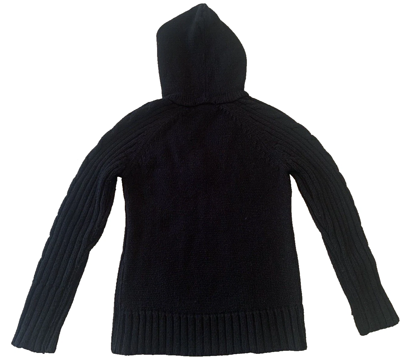 VETEMENTS Maglione Love Change ragazza L XL blu navy pullover maglia cavo felpa con cappuccio