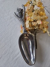 Owl On Branch Silvertone Scoop Party Entertaining 