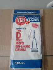 3 PACK DISPOSABLE VACUUM CLEANER BAGS VCB FRESH AIR HOOVER D TYPE