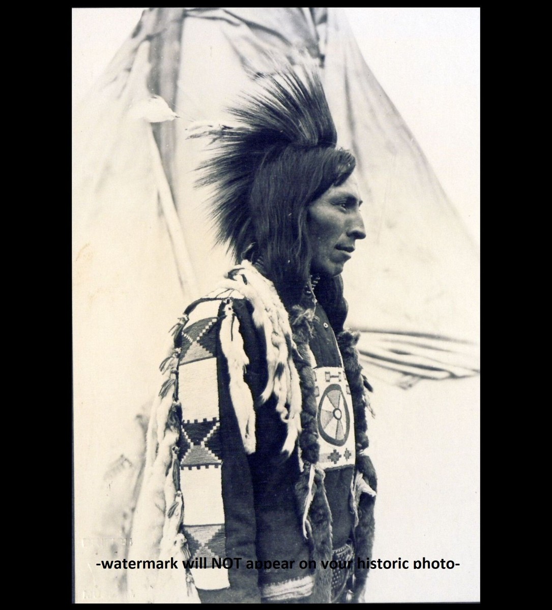 Cree Indian Chief PHOTO First People Chief Duckhunter, Canada 1913