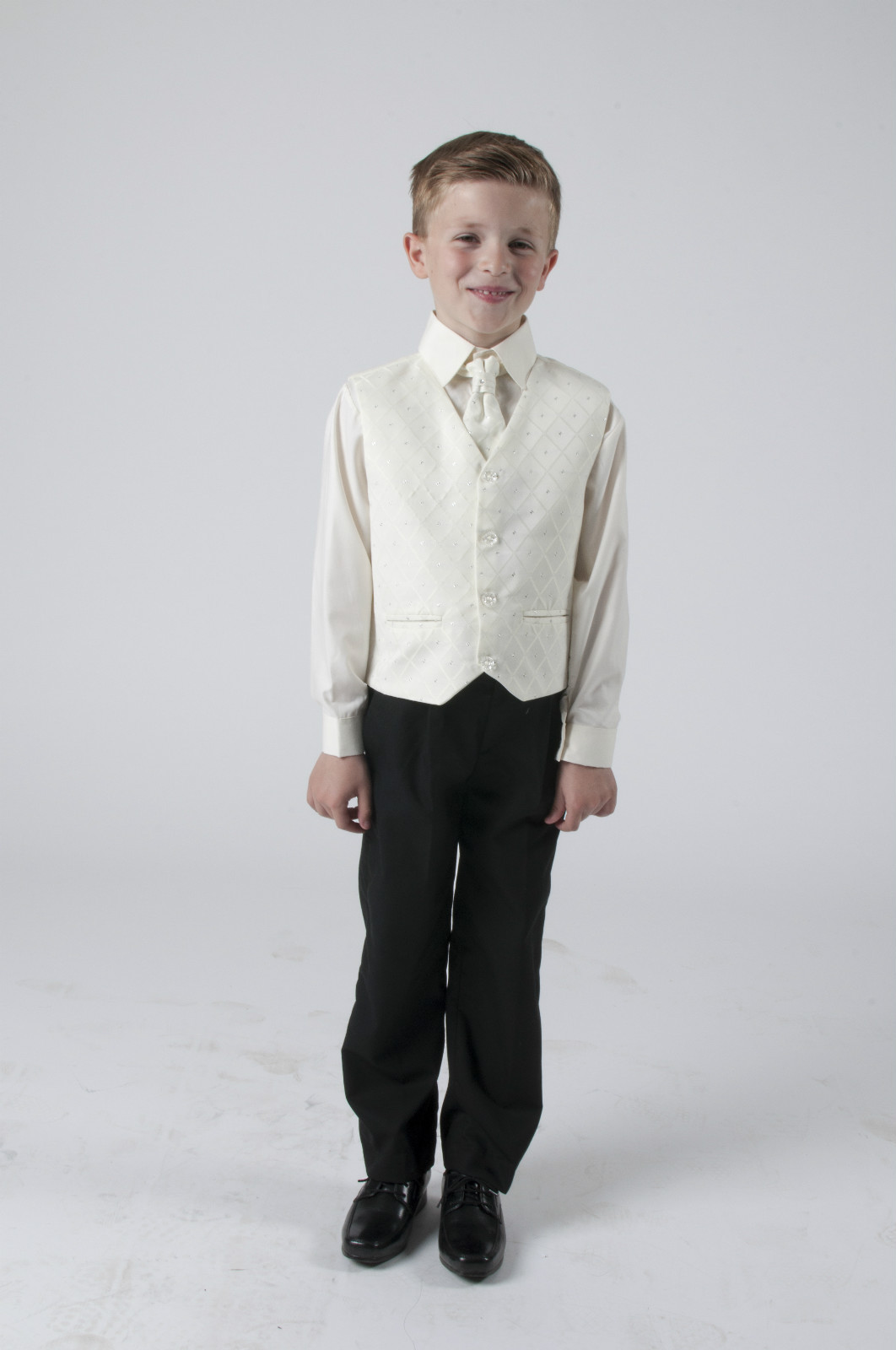 Boys Suits Cream 4 Piece Waistcoat Suit Wedding Pageboy Christening