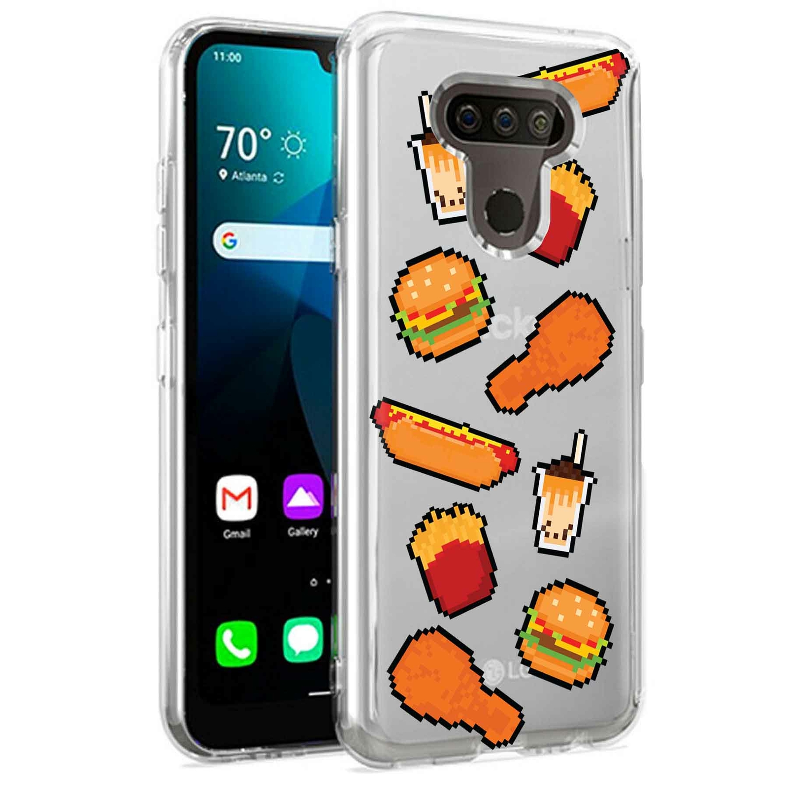 Phone Case for LG Harmony 4,Premier Pro Plus,K41, Hotdog Bubble Tea Print