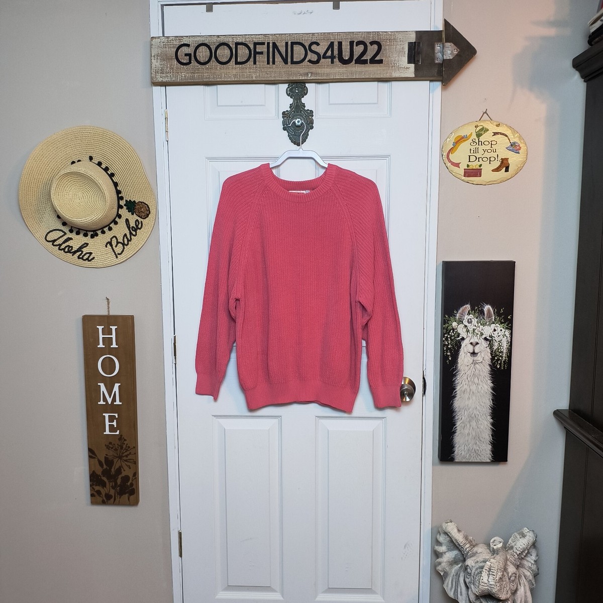 vintage Gitano PREPPY PINK crew neck Cotton knit sweater for men - Main Image