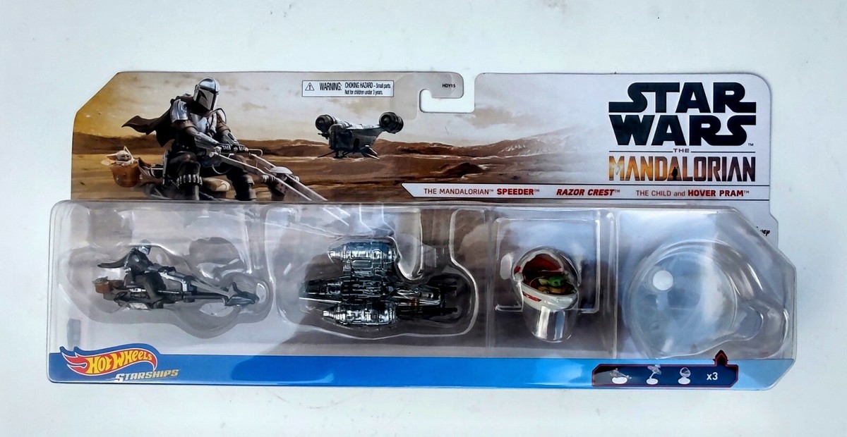 Hot Wheels Star Wars Starships 3-Pack Mandalorian Vehicles | eBay