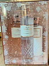 3pc Boxed Set PURE WONDER Lotion Fragrance Mist & Shower GEL Bath and Body Works