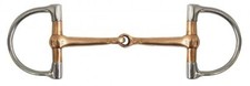 English Saddle Horse Stainless Steel Hunter D Ring Snaffle Bit 5" Copper Mouth