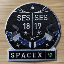 SES-18 SES-19 AUTHENTIC SPACEX FALCON-9 NASA Employee Mission Patch