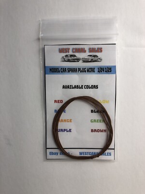 5 Feet Brown Spark Plug Wire For 1/24 1/25 Scale Model Car