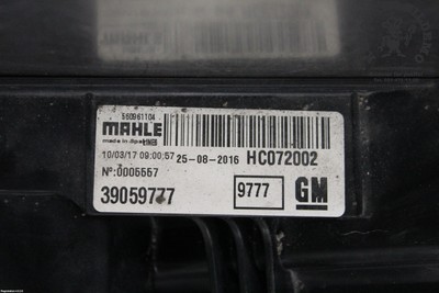 Opel CORSA 1.4 Turbo Motor kühler Lüfter Hb147002 Hc072002  