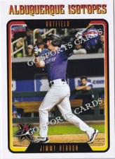 2024 Albuquerque Isotopes Jimmy Herron RC Rookie Card Rockies Minor League