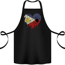 Love Philippines Flag Philipino Day Football Cotton Apron 100% Organic