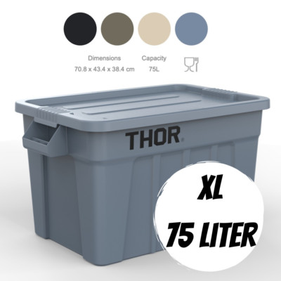 THOR Box XL (75 Liter) mit Deckel. PERFEKT für Camping, Outdoor, Offroad