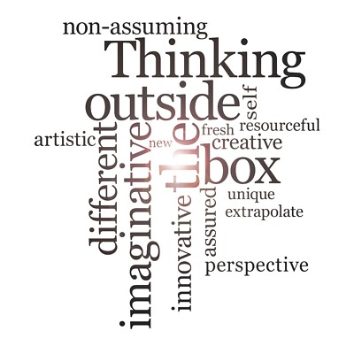 Vinyl Wall Decal Think Outside The Box School Inspirational Stickers (ig6252)