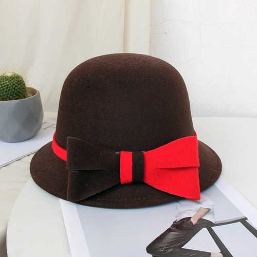 Fascinator Hat Bowler Hat Bucket Wool Crushable Vintage Flower Cloche Round Hats - Picture 62 of 93