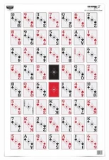 NEW! B/C TARGET EZE-SCORER 23"X35" 52-CARD SHOOT-UP 5 TARGETS 37026