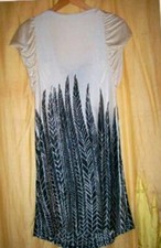 Anthropologie Eva Franco Silk Dress Black/cream, Ribbon Detail Back