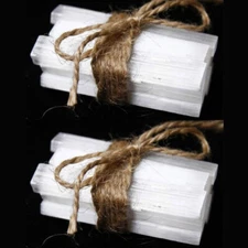 100g+ Natural Selenite Rough Stick Crystal Wand Mineral Rough Specimen 20Pcs DIY