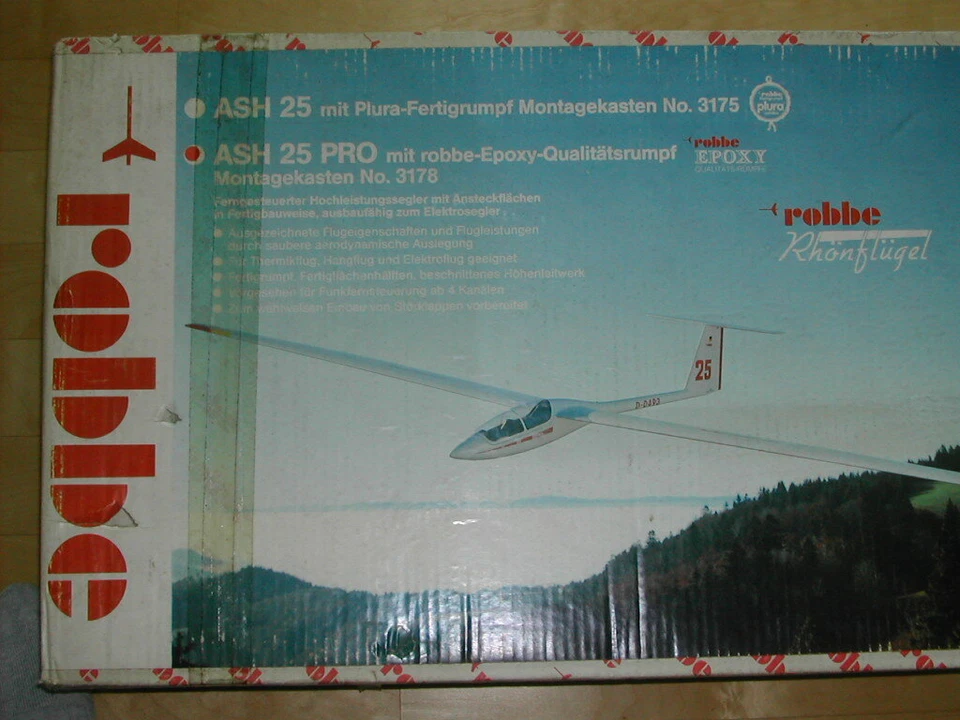 VINTAGE NIB ROBBE ASH-25 GLIDER KIT - Image 2 of 4