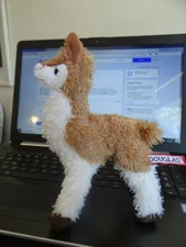 Douglas White/Tan LLAMA Alpaca Plush 8" animal #1507   03/2017