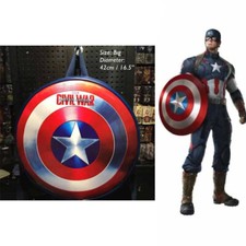 Image of Avengers Captain America Shield Civil War Backpack Birthday Gift Cosplay SALE