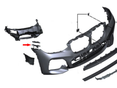 BMW X3 G01 Front Bumper M Right Insert 51117399984 Genuine for 