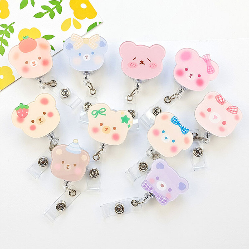 Card Holder Accessories Nurse Badge Holder Keychain Office Supplies Cute-image