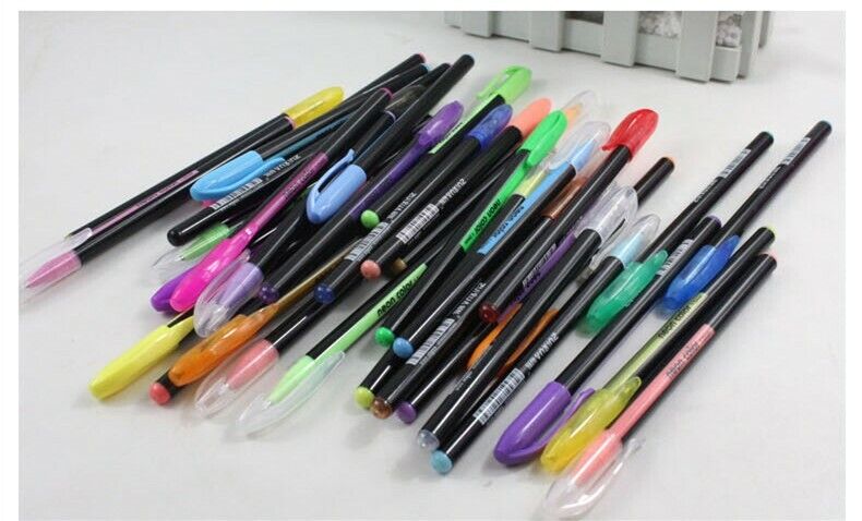 Barso Re Neon Color Pen Set of 48pcs Metallic, Glitter, Pastel and  Consisting Fluorescent Colour pens for Kids Sketching Painting Drawing  Artwork Glitter Pens Neon Color Pens Gel Ink Pens
