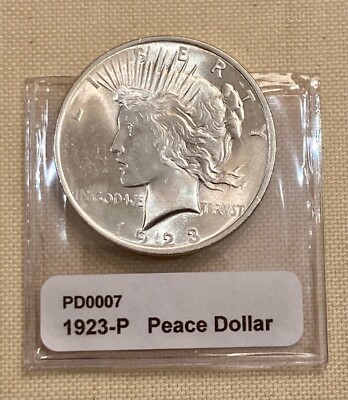 Exceptional Gem BU 1923 P Peace Dollar  - Clear Face & Field / Great Eagle