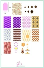 GEOMETRIC nail art stamping plates multiple brands Lines, Shapes, Swirls...