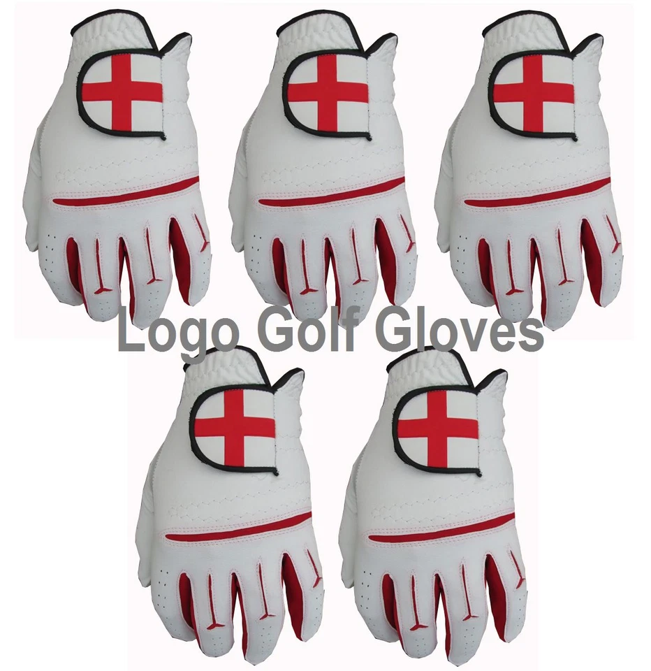LOGO GOLF 5 Golfhandschuhe Cabretta Leder Handfläche England Logo 4 Small Medium M/L Large Extra