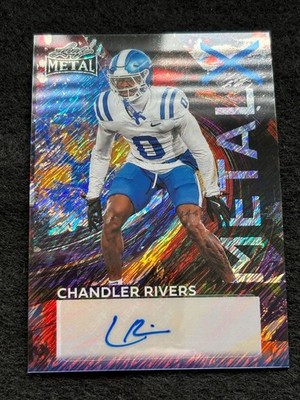 2026 LEAF METAL X AUTOGRAPH SHIMMER BLUE - CHANDLER RIVERS 1/1 #MX-CR1