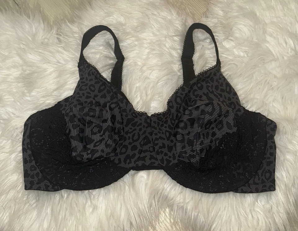 Sujetador Olga 35063 Luxury Lift Cobertura Completa UW Sin Forro Estampado Animal Encaje Mujer 42D Foto 2 de 4