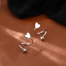 Stainless Steel Spiral Stud Earrings For Women Hypoallergenic Durable Fashion