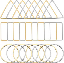 60Pcs Earrings Beading Hoop Earring Finding Geometric Pendant Connector round Ho