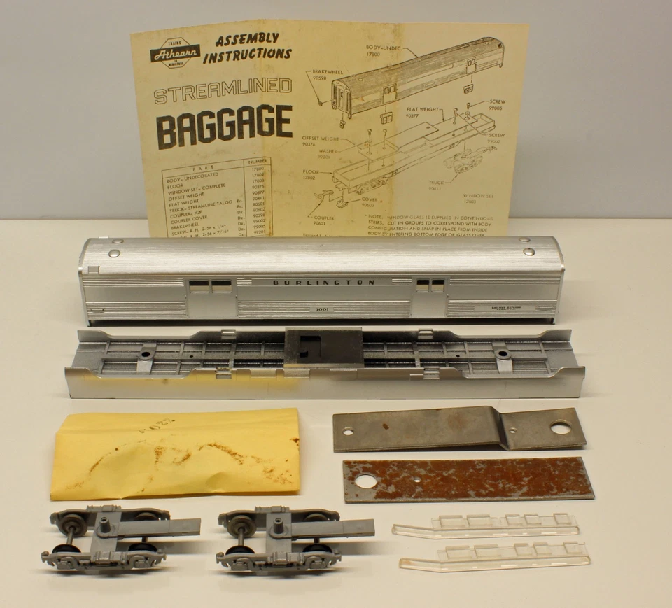 Athearn HO streamline  baggage car RPO CB&Q Burlington Route  1783NO BIX NEW RTR - Image 3 of 3