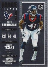 2017 Panini Contenders Optic #100 Zach Cunningham RC - FB