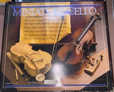 Vintage Miniature Cello in Box Kit Complete Authentic Models Holland