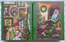 Christmas Party 1000 Piece Oversized Puzzles Santa Stocking 27x39 Brother Sister