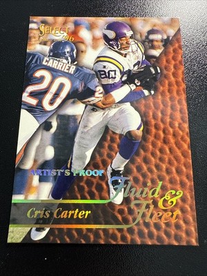 1996 Select   Cris Carter-Fluid And Fleet *Rare* Artist's Proof #193