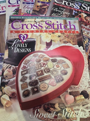 Lot of 10 Cross Stitch & Country Crafts Magazines Needle Crafts Vintage 94-96 - Picture 9 of 11