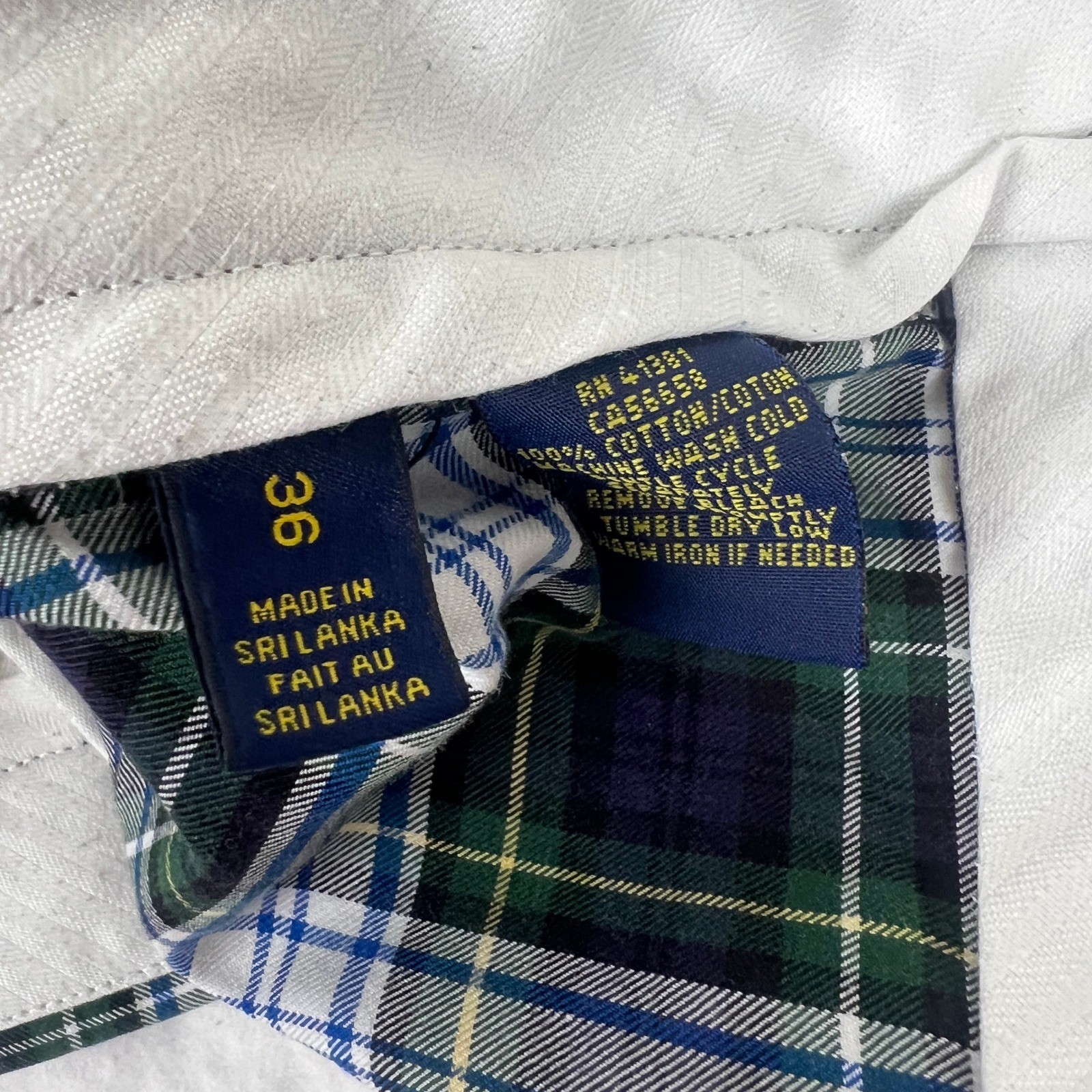 Polo Ralph Lauren Shorts Sz 36 Plaid Golf Shorts Green Blue White thumbnail 10