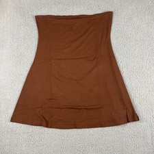 Asos Design Women's Large Brown Viscose Elastane Bandeau Mini Swing Dress