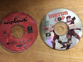 Wipeout and Virtua Cop for Sega Saturn - Discs Only