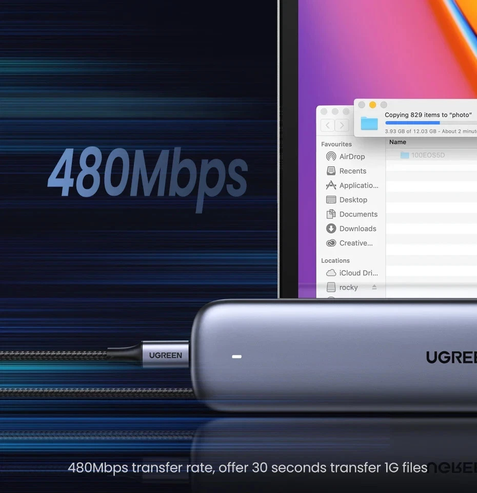 Cable cargador de datos de carga rápida USB-C a USB C 100 W 1-3 m Macbook Samsung iPhone Foto 4 de 4