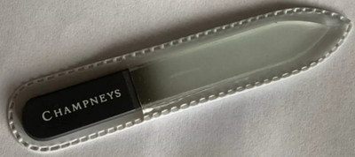 Champneys Glasnagelfeile im Reiseetui - klein / 9 cm - neu