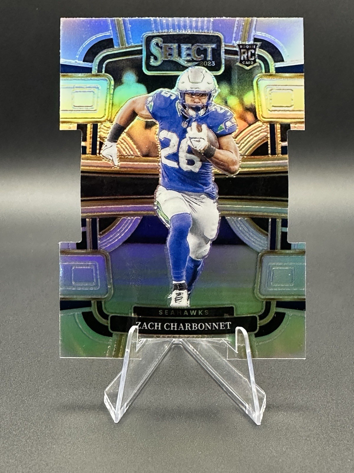 Zach Charbonnet 2023 Panini Select Concourse Silver Prizm Die-Cut #86 (RC)