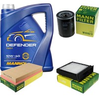 Inspektionspaket 5L Mannol Defender 10W-40 FüR Mitsubishi Space Star 1.6 16V