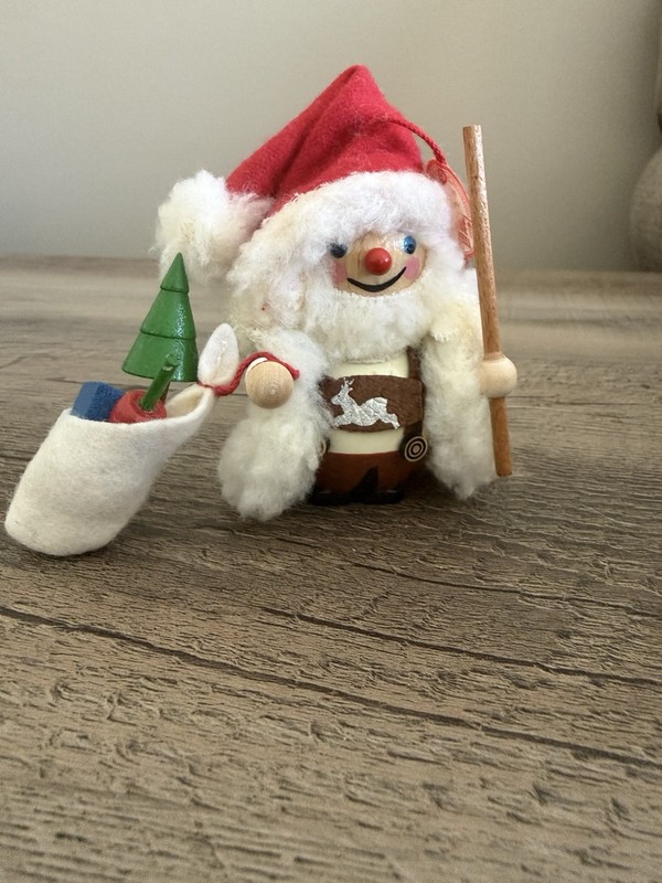 Steinbach Handmade Wood Santa W/ Gift Sack Ornament In Box From Germany