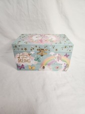 Rainbow Unicorn Music Jewelry Box Plays  Over The Rainbow  - Tested Works - EUC