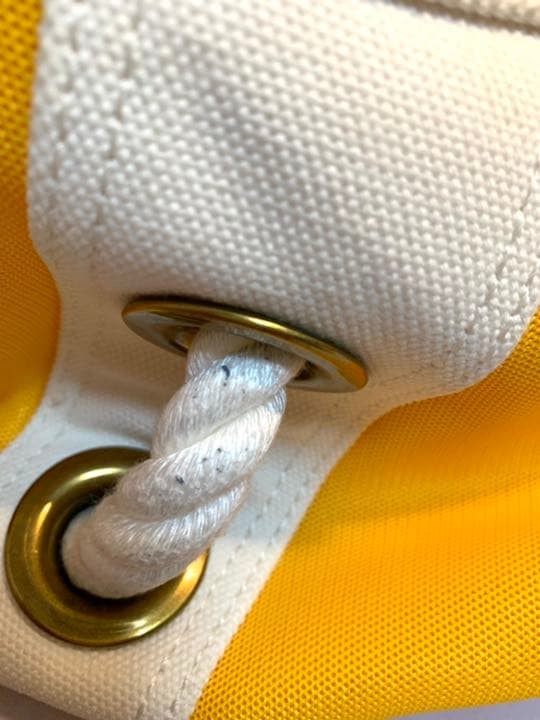 Burberry Blue Label Tote Bag Yellow Canvas Rope Handle Rare Design Japan New thumbnail 8